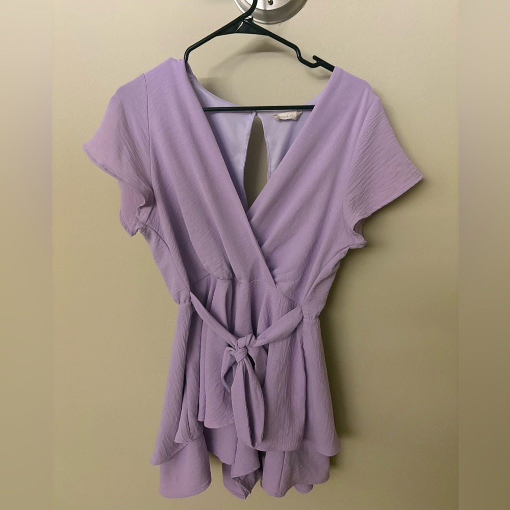 Lavender Tie Romper - Altar’d State